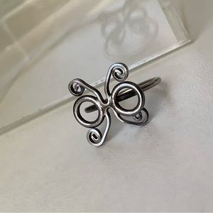 TLC Vintage silver butterfly Luna Lovegood ring